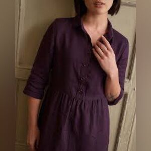 Pyne & Smith No 22 Cassis Linen Dress Size XS
